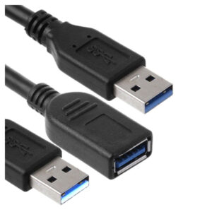 HAING USB 3.0 Extension Cable 2 Male to 1 Female 1M (HI-A202-U3C) - Buy Online in Jordan | OfficeJo