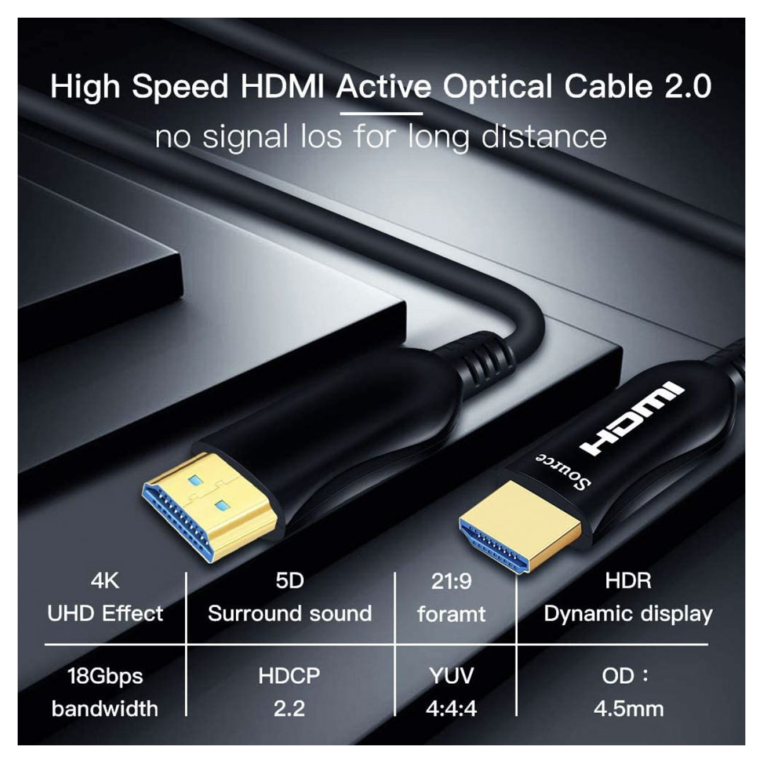 HAING Active Optical Fiber HDMI Cable 70M Price in Jordan HAING Active Optical Fiber HDMI Cable 70M - Buy Online in Jordan | OfficeJo