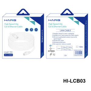 HAING Cat6 26AWG 1Gbps Ethernet Cable 10M (HI-LCB03-10M) Price in Jordan HAING Cat6 26AWG 1Gbps Ethernet Cable 10M (HI-LCB03-10M) - Buy Online in Jordan | OfficeJo