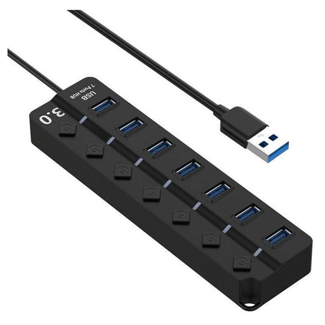 HAING USB 3.0 7-Port Hub with Individual Switches & LED Lights (HI-U307) Price in Jordan HAING USB 3.0 7-Port Hub with Individual Switches & LED Lights (HI-U307) - Buy Online in Jordan | OfficeJo