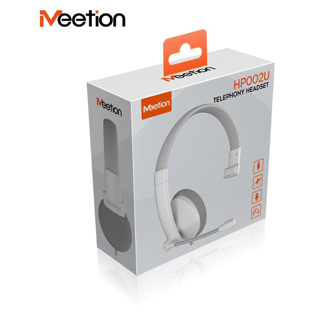Meetion HP002U Telephony USB Wired Headset – 40mm Speaker, Omni-directional Mic, 3.5mm, White Price in Jordan Meetion HP002U Telephony USB Wired Headset – 40mm Speaker, Omni-directional Mic, 3.5mm, White - Buy Online in Jordan | OfficeJo