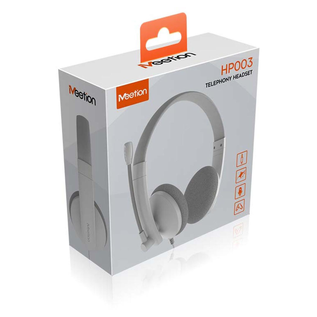 Meetion HP003 3.5mm Telephony Headset – 40mm Speaker, Omni-directional Mic, 1.80m Cable Price in Jordan Meetion HP003 3.5mm Telephony Headset – 40mm Speaker, Omni-directional Mic, 1.80m Cable - Buy Online in Jordan | OfficeJo