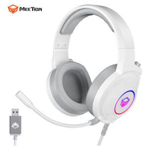 Meetion HP012 RGB Gaming Headset – 7.1 Virtual Surround, USB, 50mm Speaker, White - Buy Online in Jordan | OfficeJo