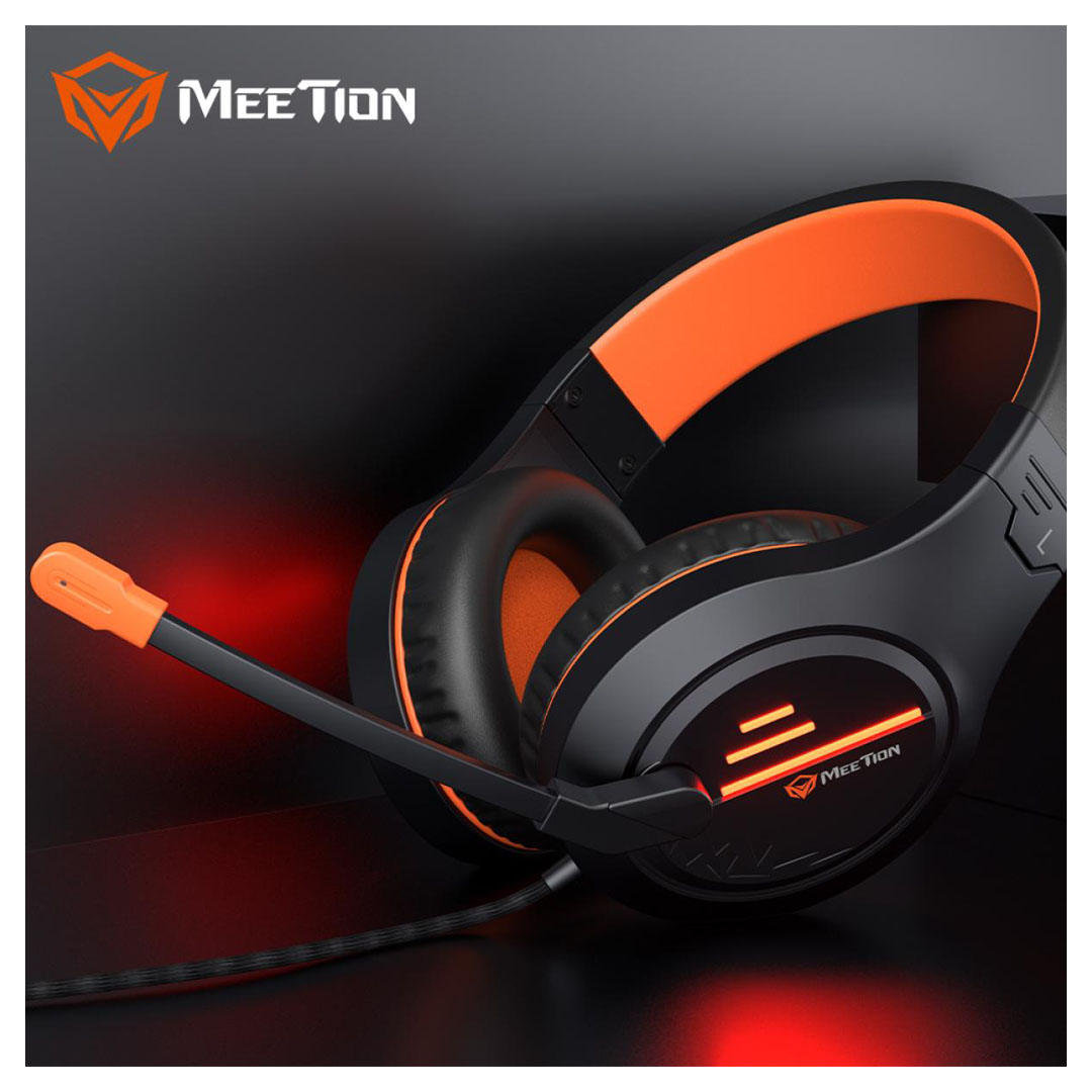 Meetion HP021 Stereo Backlit Gaming Wired Headset – 50mm Speaker, 3.5mm & USB, 2.2m Cable Price in Jordan Meetion HP021 Stereo Backlit Gaming Wired Headset – 50mm Speaker, 3.5mm & USB, 2.2m Cable - Buy Online in Jordan | OfficeJo