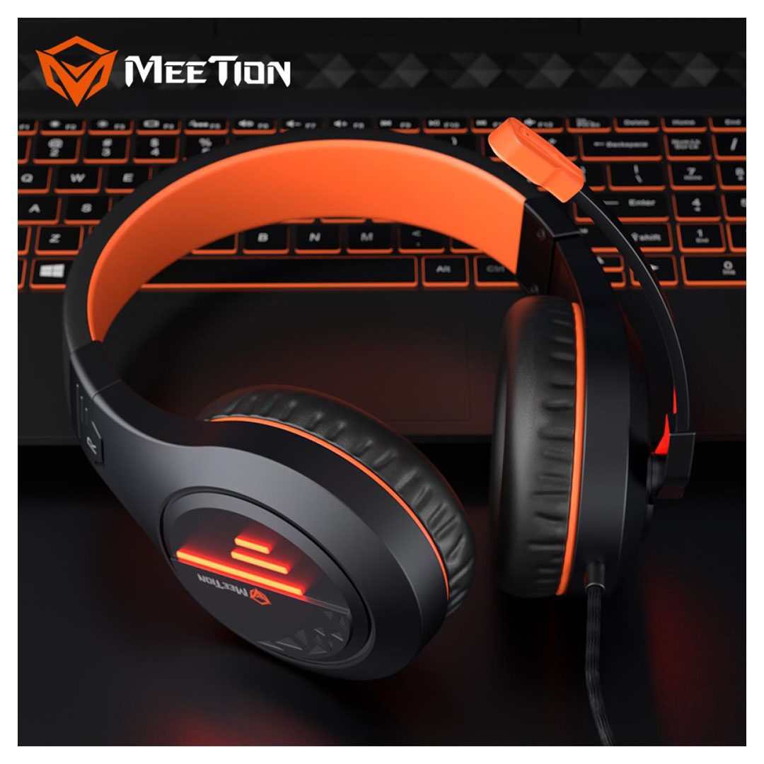 Meetion HP021 Stereo Backlit Gaming Wired Headset – 50mm Speaker, 3.5mm & USB, 2.2m Cable Price in Jordan Meetion HP021 Stereo Backlit Gaming Wired Headset – 50mm Speaker, 3.5mm & USB, 2.2m Cable - Buy Online in Jordan | OfficeJo