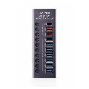 HAING Aluminum 10-Port USB 3.0 Type-C Hub with 72W Power (HUB-985C) - Buy Online in Jordan | OfficeJo