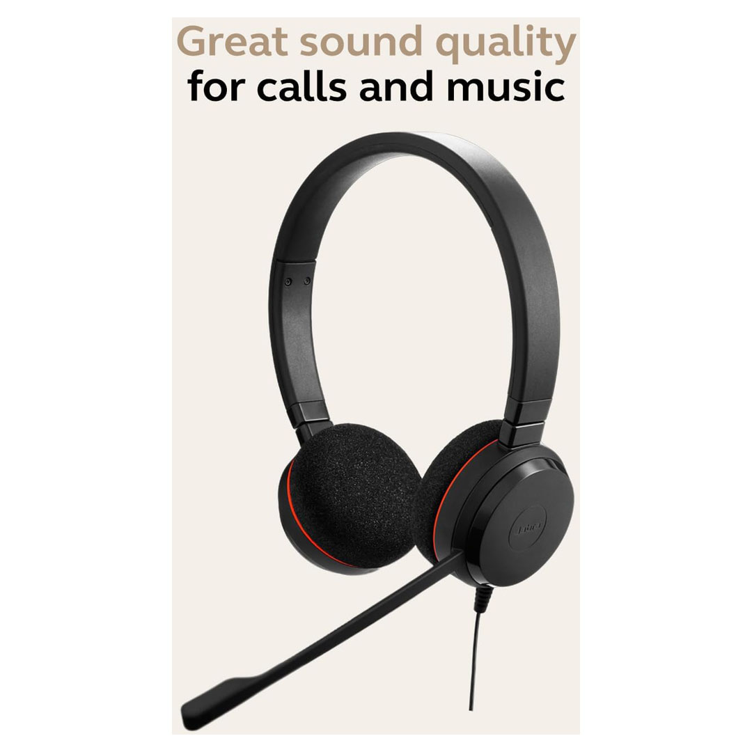Jabra Evolve 20 SE - Professional Headset for Calls and Audio - Buy Online in Jordan | OfficeJo