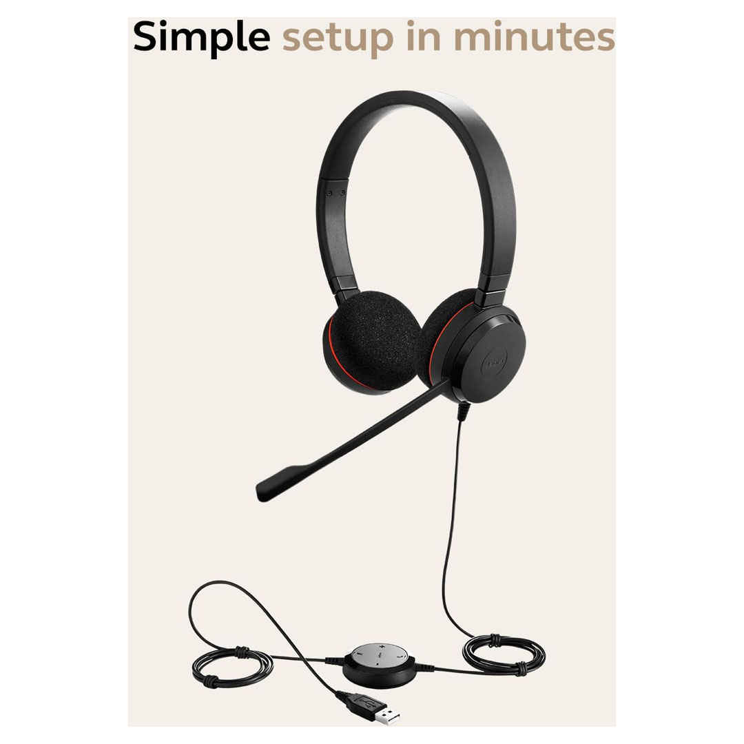 Jabra Evolve 20 SE - Professional Headset for Calls and Audio - Buy Online in Jordan | OfficeJo