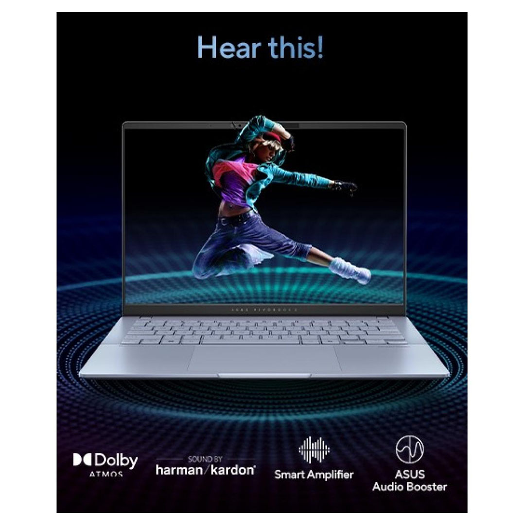 ASUS Vivobook S14 OLED Laptop - Intel Core Ultra 7 256V, 16GB LPDDR5X, 1TB SSD, 14" 3K OLED 120Hz, Windows 11 Home Price in Jordan ASUS Vivobook S14 OLED Laptop - Intel Core Ultra 7 256V, 16GB LPDDR5X, 1TB SSD, 14" 3K OLED 120Hz, Windows 11 Home - Buy Online in Jordan | OfficeJo