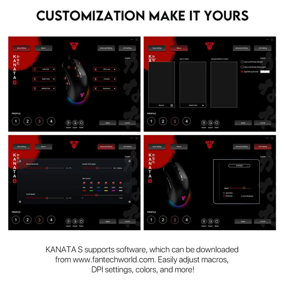 FANTECH KANATA S VX9S RGB Wired Gaming Mouse – 7200 DPI, 6 Buttons, Ambidextrous Price in Jordan FANTECH KANATA S VX9S RGB Wired Gaming Mouse – 7200 DPI, 6 Buttons, Ambidextrous - Buy Online in Jordan | OfficeJo