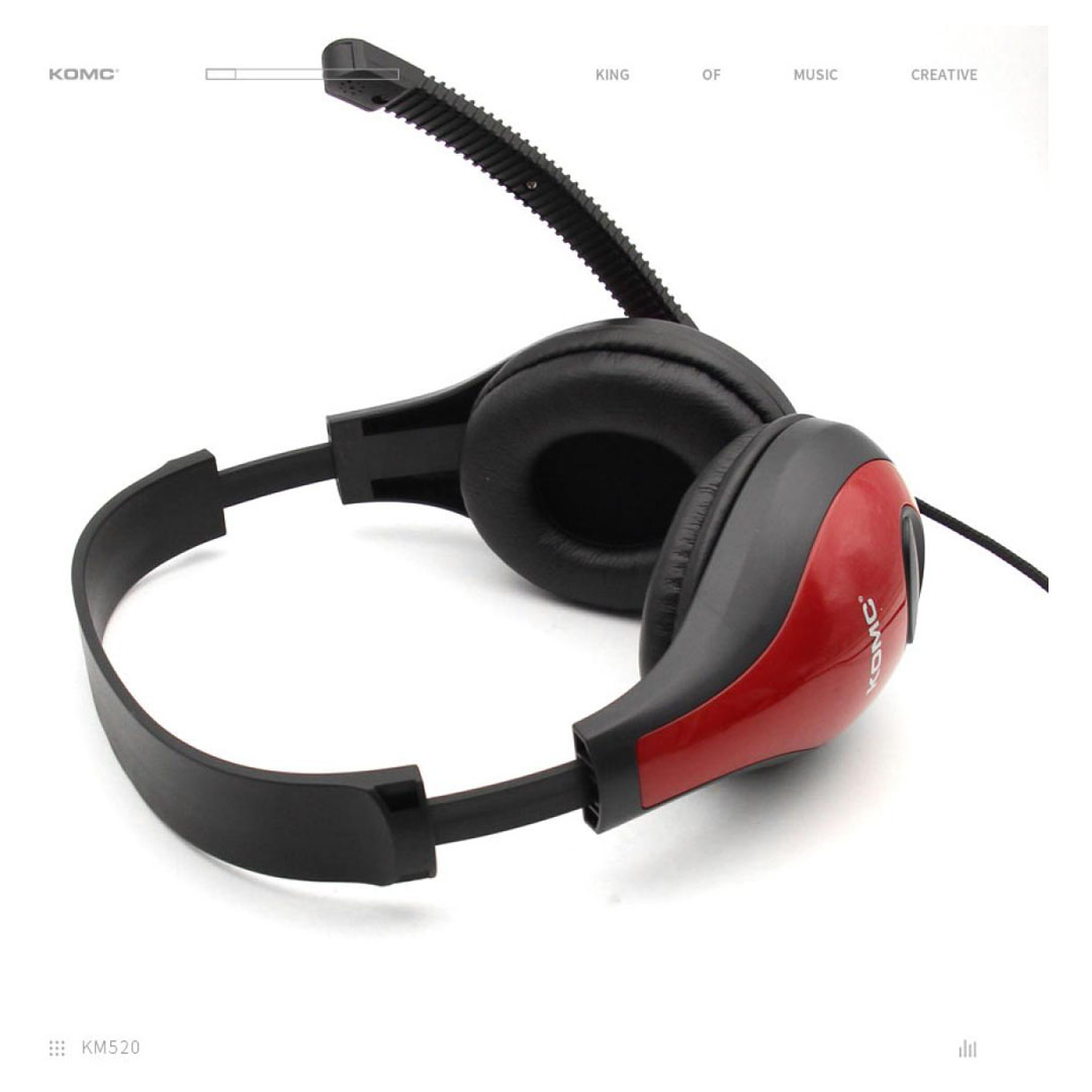 KOMC KM-520 Over-Ear Headphones with Mic – 40mm Driver, Noise-Cancelling Mic, 3.5mm Price in Jordan KOMC KM-520 Over-Ear Headphones with Mic – 40mm Driver, Noise-Cancelling Mic, 3.5mm - Buy Online in Jordan | OfficeJo