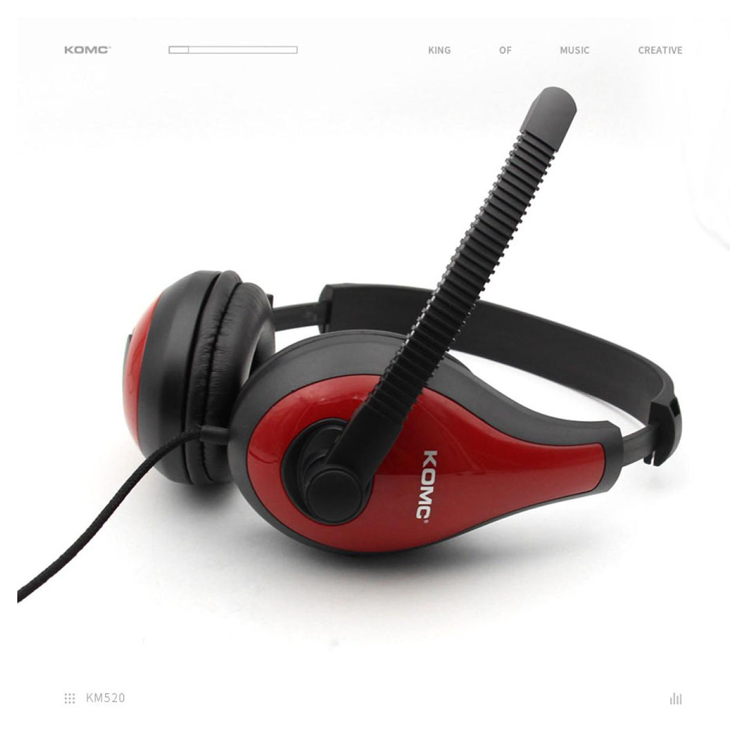 KOMC KM-520 Over-Ear Headphones with Mic – 40mm Driver, Noise-Cancelling Mic, 3.5mm Price in Jordan KOMC KM-520 Over-Ear Headphones with Mic – 40mm Driver, Noise-Cancelling Mic, 3.5mm - Buy Online in Jordan | OfficeJo