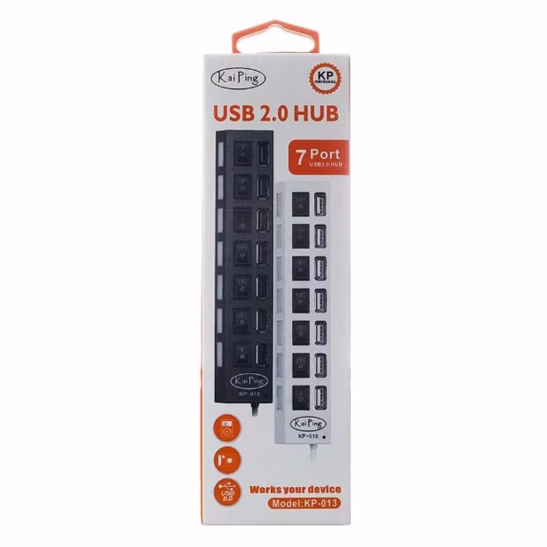Kai Ping 7-Port Hi-Speed USB 2.0 Hub 480Mbps (KP-013) Price in Jordan Kai Ping 7-Port Hi-Speed USB 2.0 Hub 480Mbps (KP-013) - Buy Online in Jordan | OfficeJo