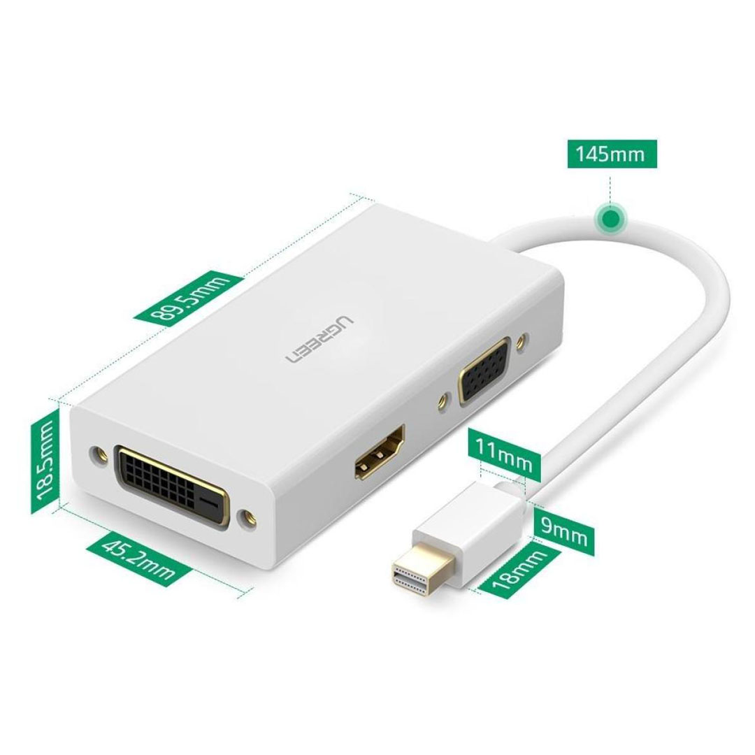 UGREEN Mini DisplayPort to HDMI VGA DVI Adapter (MD114) Price in Jordan UGREEN Mini DisplayPort to HDMI VGA DVI Adapter (MD114) - Buy Online in Jordan | OfficeJo