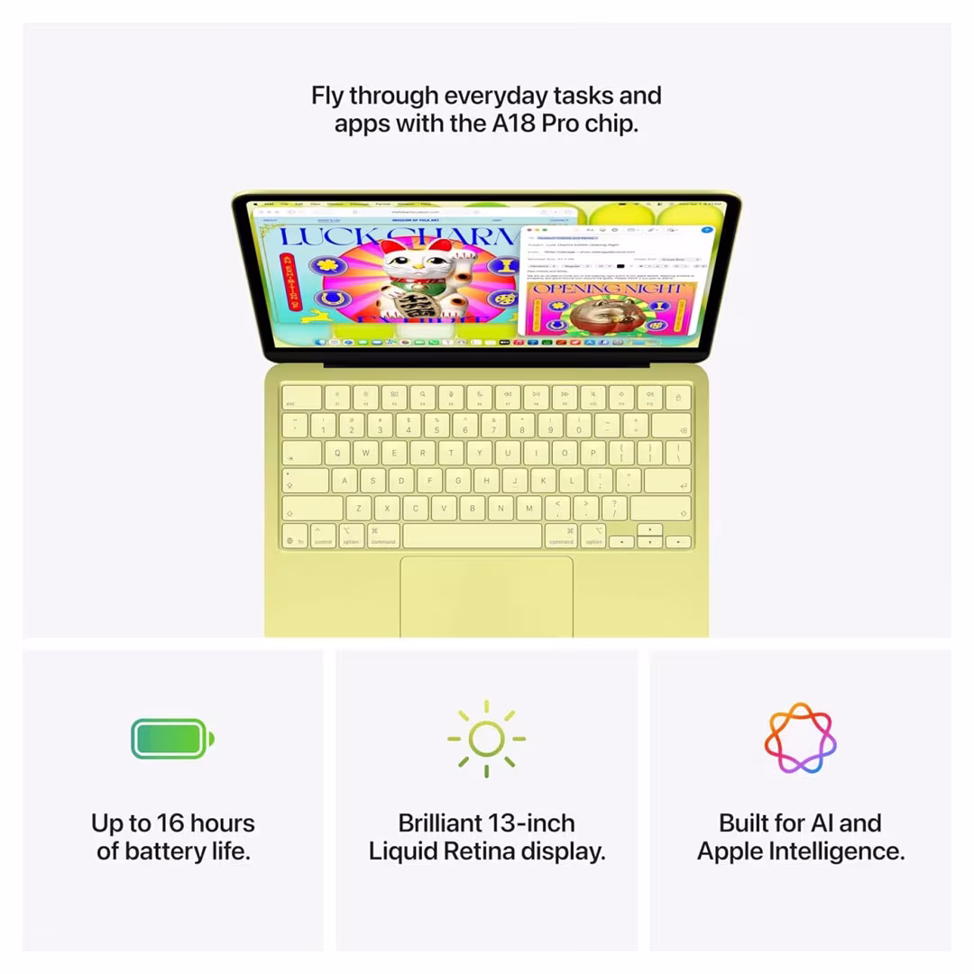 Apple MacBook 13 – A18 Pro 6-Core, 8GB RAM, 256GB SSD, 2.4K IPS Price in Jordan Apple MacBook 13 – A18 Pro 6-Core, 8GB RAM, 256GB SSD, 2.4K IPS - Buy Online in Jordan | OfficeJo