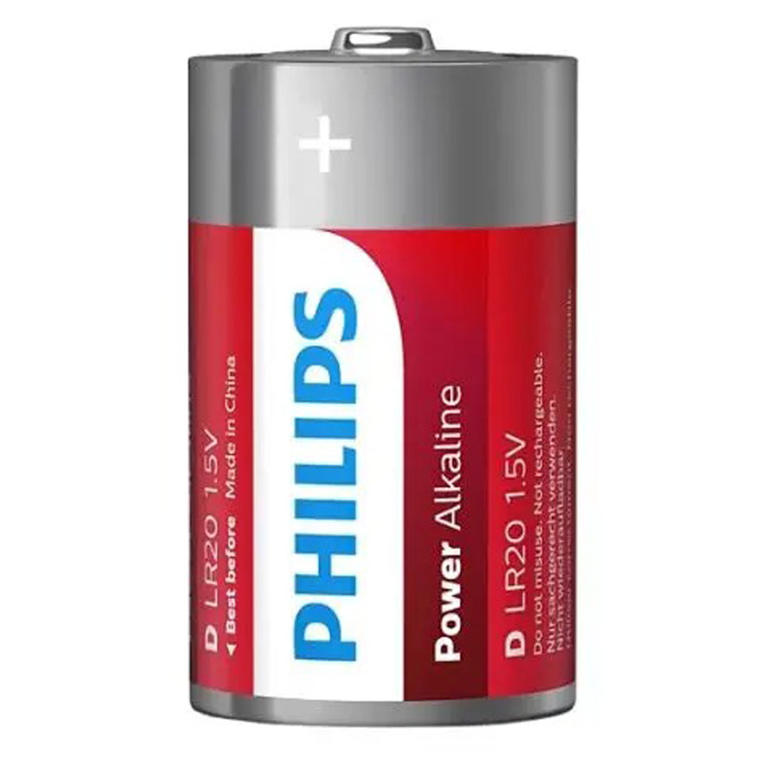 Philips Power Alkaline D Batteries – 2 Pack, High-Drain Devices, 10-Year Shelf Life Price in Jordan Philips Power Alkaline D Batteries – 2 Pack, High-Drain Devices, 10-Year Shelf Life - Buy Online in Jordan | OfficeJo