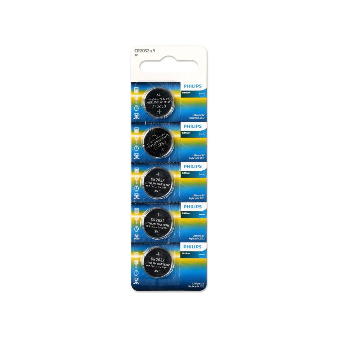 Philips CR2032 Lithium Coin Batteries – 5 Pack, Up to 10-Year Shelf Life, No Mercury Price in Jordan Philips CR2032 Lithium Coin Batteries – 5 Pack, Up to 10-Year Shelf Life, No Mercury - Buy Online in Jordan | OfficeJo