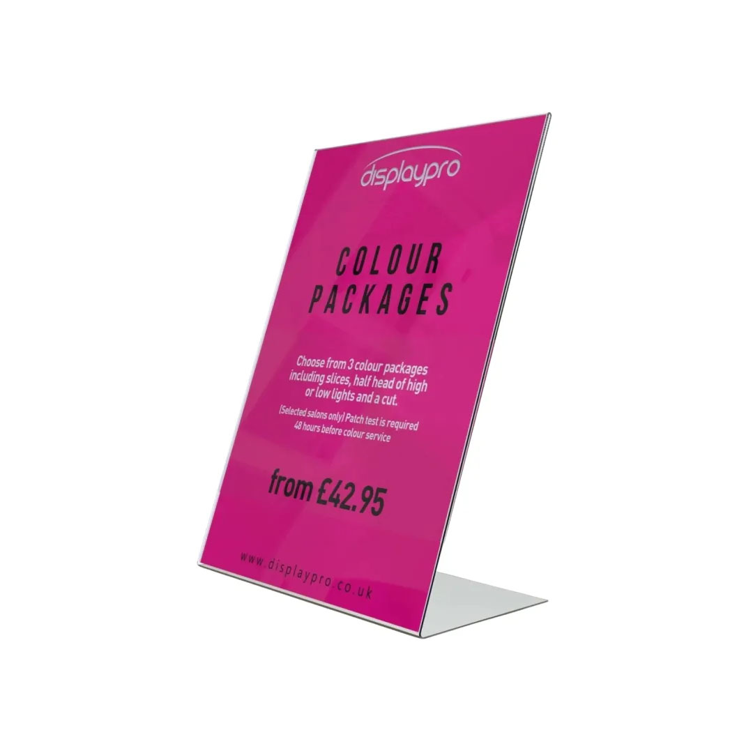 Acrylic Display Stand A4 Angled – Tent Card Holder, Clear Transparent, A4 Size Price in Jordan Acrylic Display Stand A4 Angled – Tent Card Holder, Clear Transparent, A4 Size - Buy Online in Jordan | OfficeJo