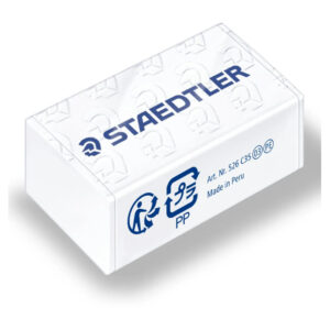 Staedtler 526 C53 Small White Eraser – Minimal Crumbling, Sliding Sleeve, Phthalate & Latex Free - Buy Online in Jordan | OfficeJo