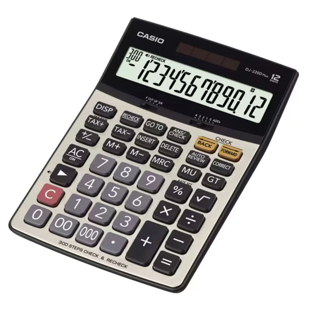 Casio DJ-220D Plus Calculator – 12-Digit Display, Solar & Battery Power, Metal Faceplate Price in Jordan Casio DJ-220D Plus Calculator – 12-Digit Display, Solar & Battery Power, Metal Faceplate - Buy Online in Jordan | OfficeJo