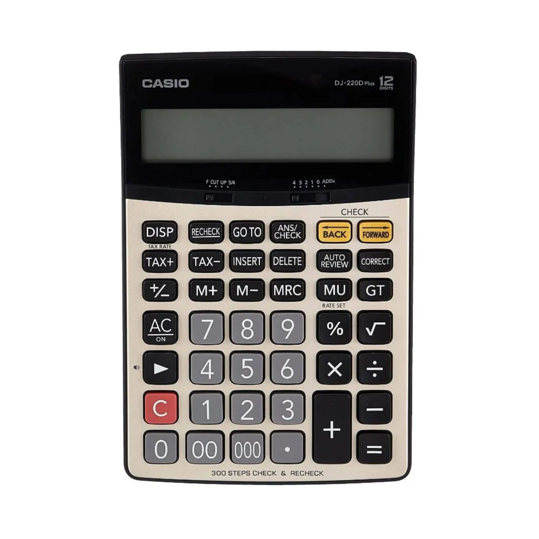 Casio DJ-220D Plus Calculator – 12-Digit Display, Solar & Battery Power, Metal Faceplate Price in Jordan Casio DJ-220D Plus Calculator – 12-Digit Display, Solar & Battery Power, Metal Faceplate - Buy Online in Jordan | OfficeJo