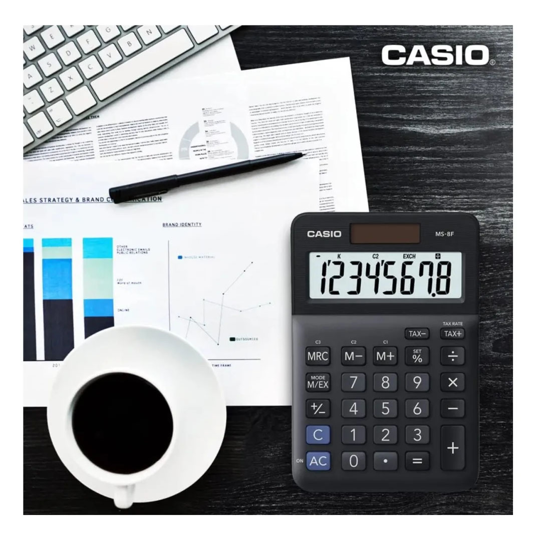 Casio MS-8F Practical Calculator – 8-Digit Display, Solar & Battery Power Price in Jordan Casio MS-8F Practical Calculator – 8-Digit Display, Solar & Battery Power - Buy Online in Jordan | OfficeJo