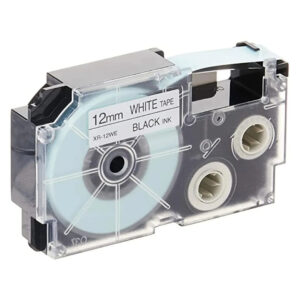 Casio XR-12 Label Cartridge – 12mm, White Tape, 8 Meters - Buy Online in Jordan | OfficeJo
