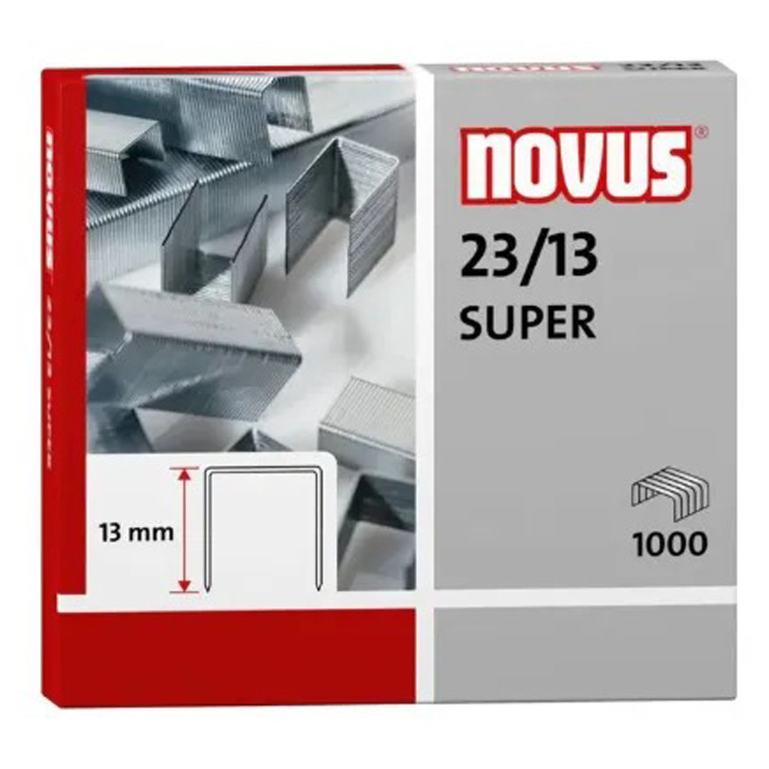 Novus 23/13 Super Staples – Pack of 1000, 13mm Leg, Up to 100 Sheets, Heavy-Duty Price in Jordan Novus 23/13 Super Staples – Pack of 1000, 13mm Leg, Up to 100 Sheets, Heavy-Duty - Buy Online in Jordan | OfficeJo