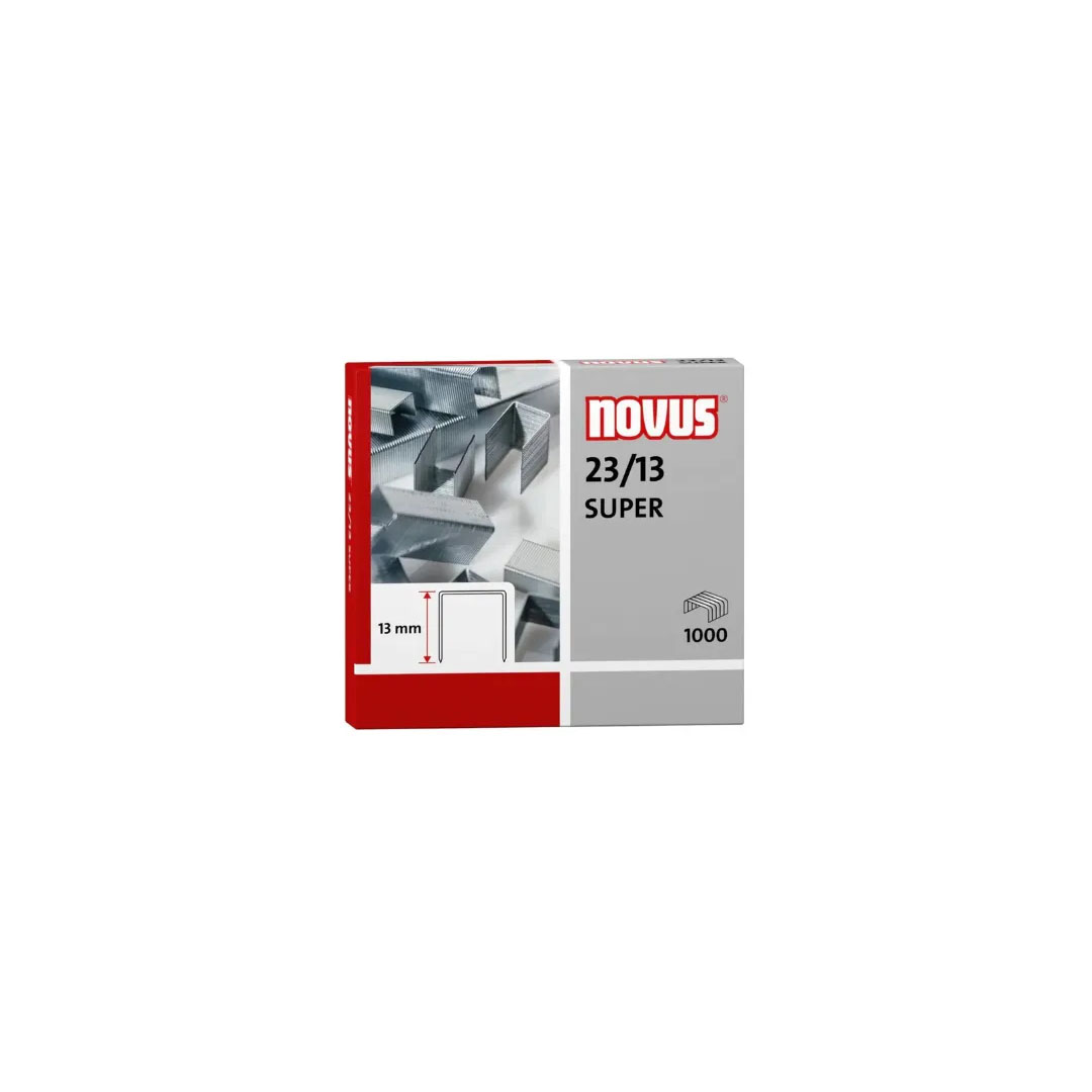 Novus 23/13 Super Staples – Pack of 1000, 13mm Leg, Up to 100 Sheets, Heavy-Duty Price in Jordan Novus 23/13 Super Staples – Pack of 1000, 13mm Leg, Up to 100 Sheets, Heavy-Duty - Buy Online in Jordan | OfficeJo