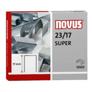 Novus 23/17 Super Staples – Heavy-Duty, 17mm Leg, Up to 140 Sheets, Pack of 1000 Price in Jordan Novus 23/17 Super Staples – Heavy-Duty, 17mm Leg, Up to 140 Sheets, Pack of 1000 - Buy Online in Jordan | OfficeJo