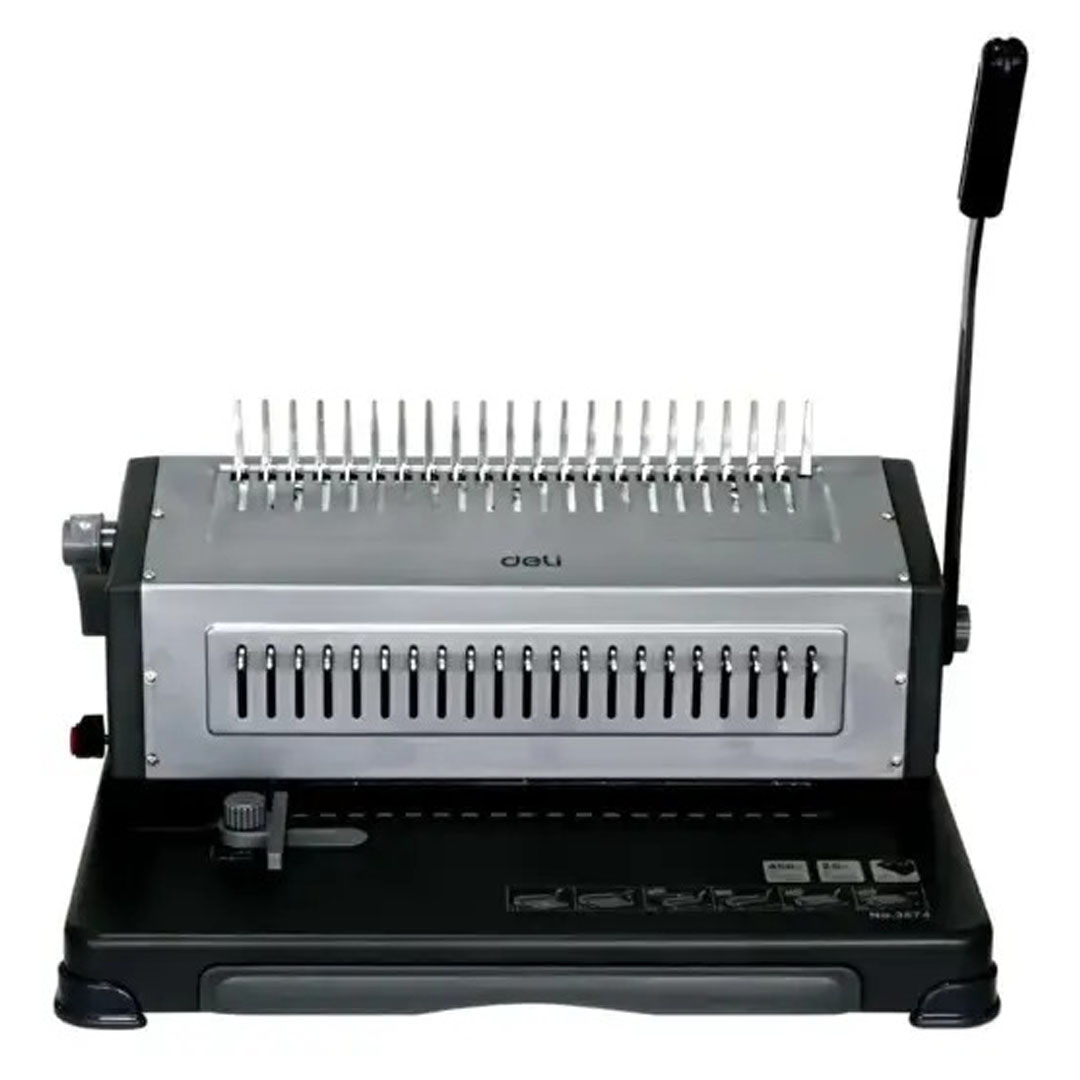 Deli Binding Machine & Consumables A4 – 450 Sheets Capacity, Margin Adjust, Power-Saving Price in Jordan Deli Binding Machine & Consumables A4 – 450 Sheets Capacity, Margin Adjust, Power-Saving - Buy Online in Jordan | OfficeJo