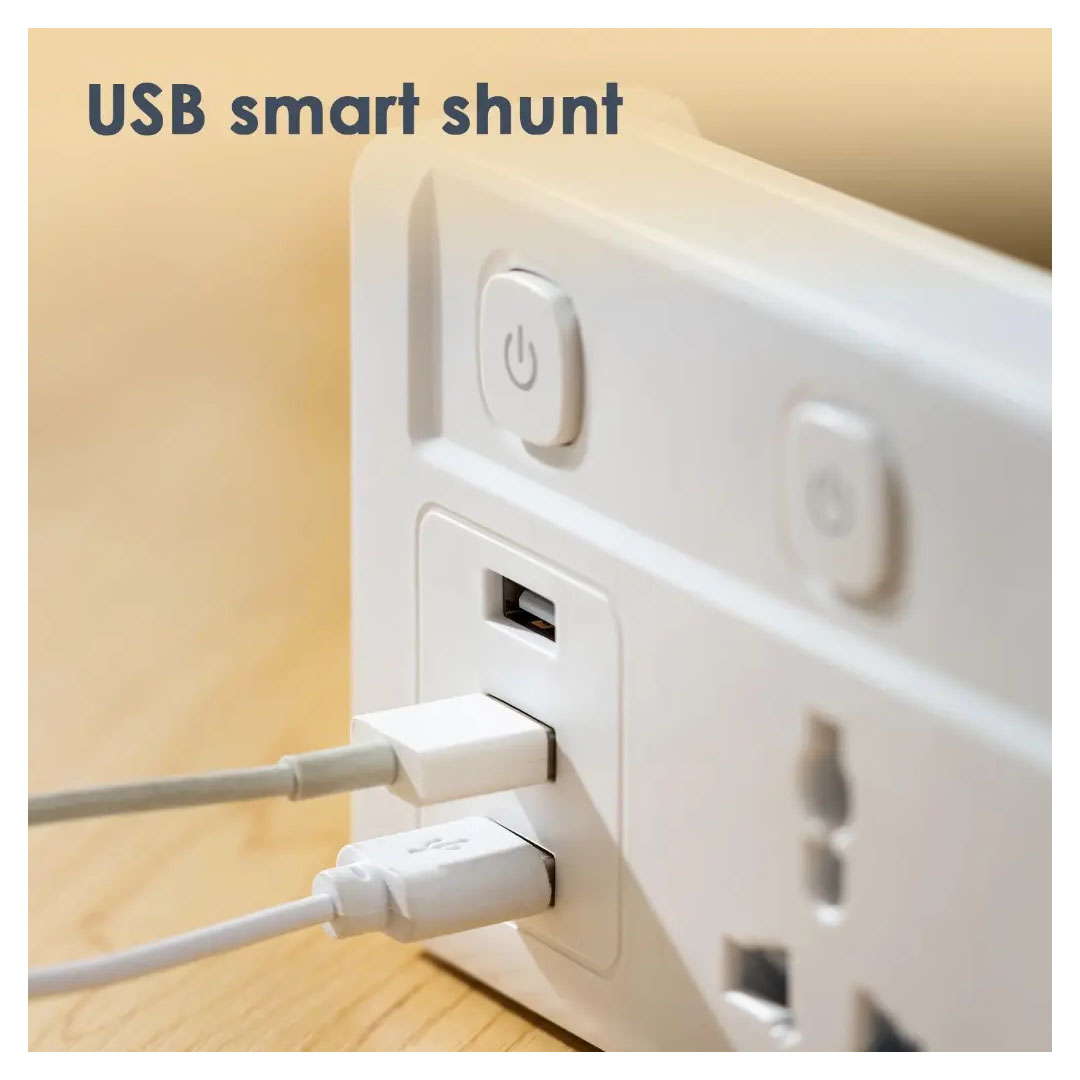 Deli ET411 Power Strip – 4 Sockets, 3 USB Ports, 2M Cable, 2500W Price in Jordan Deli ET411 Power Strip – 4 Sockets, 3 USB Ports, 2M Cable, 2500W - Buy Online in Jordan | OfficeJo