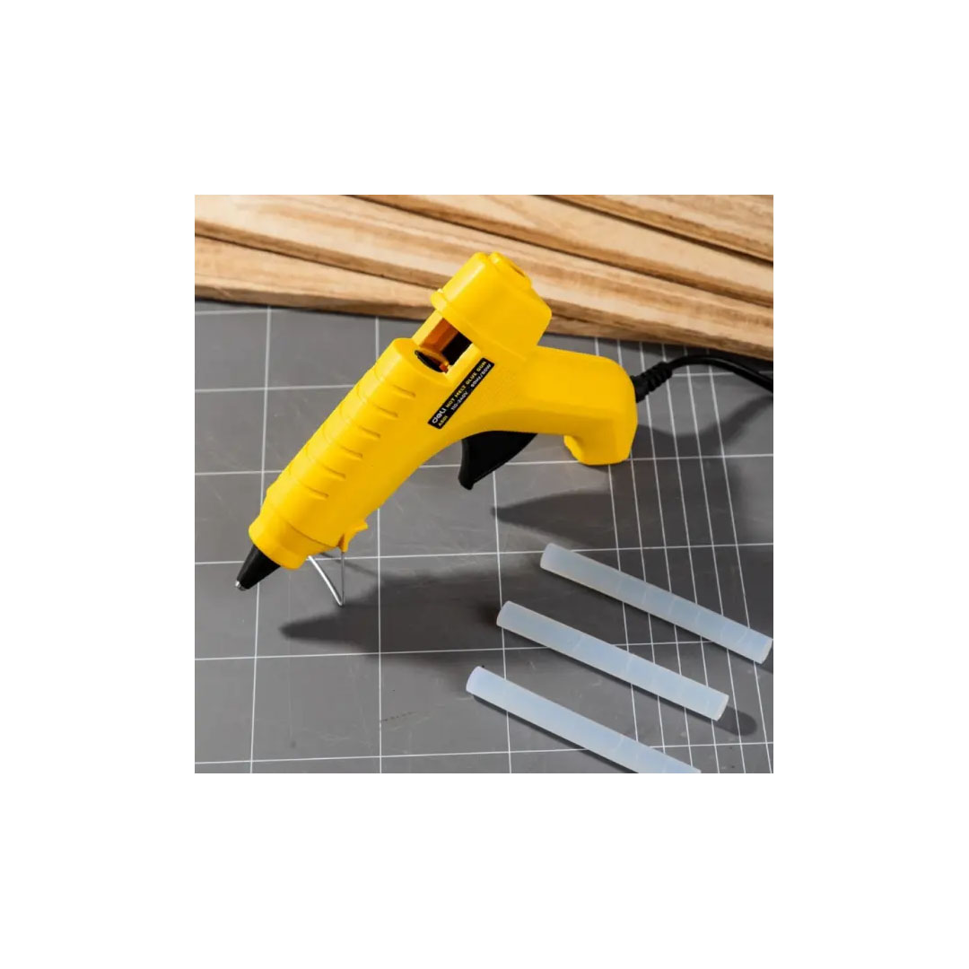 Deli Hot Melt Glue Gun – Yellow, Hard Plastic Body, 3-5 Min Heat-Up, 5m Wire Price in Jordan Deli Hot Melt Glue Gun – Yellow, Hard Plastic Body, 3-5 Min Heat-Up, 5m Wire - Buy Online in Jordan | OfficeJo