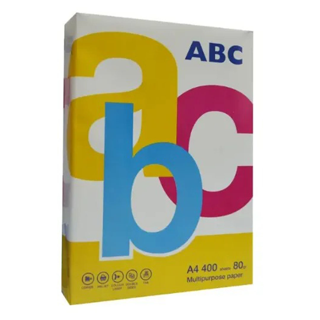 ABC Copy Paper A4 – 80gsm, 400 Sheets, Ultra White, Multi-Purpose Price in Jordan ABC Copy Paper A4 – 80gsm, 400 Sheets, Ultra White, Multi-Purpose - Buy Online in Jordan | OfficeJo