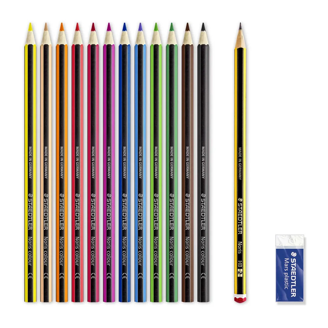 Staedtler 12 Colors Pencils – Assorted Colors, Includes Pencil & Eraser Price in Jordan Staedtler 12 Colors Pencils – Assorted Colors, Includes Pencil & Eraser - Buy Online in Jordan | OfficeJo