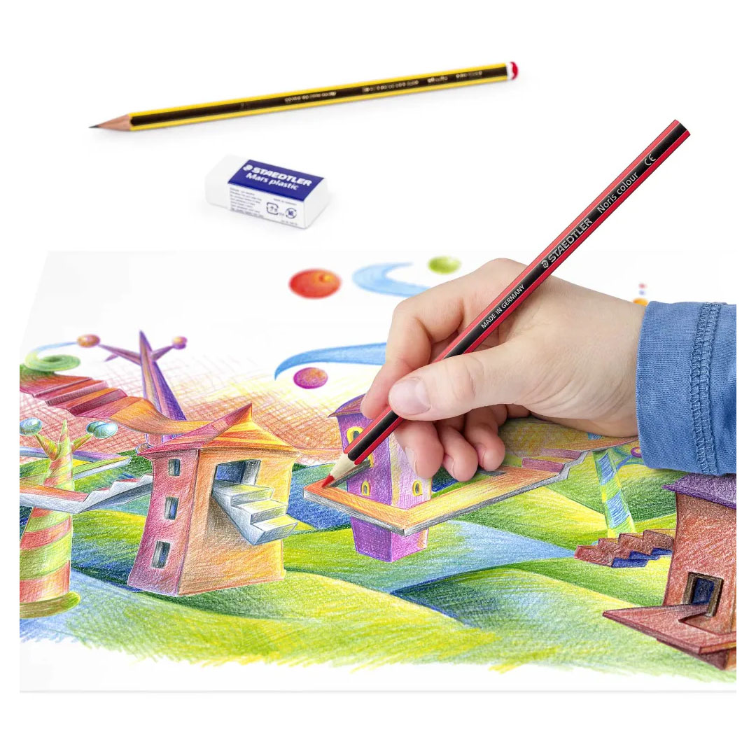 Staedtler 12 Colors Pencils – Assorted Colors, Includes Pencil & Eraser Price in Jordan Staedtler 12 Colors Pencils – Assorted Colors, Includes Pencil & Eraser - Buy Online in Jordan | OfficeJo