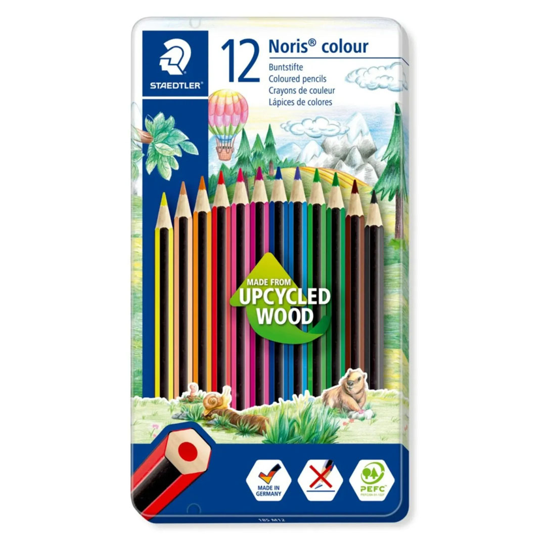 Staedtler Metal Case Coloured Pencils – Pack of 12, Hexagonal, Upcycled Wood Price in Jordan Staedtler Metal Case Coloured Pencils – Pack of 12, Hexagonal, Upcycled Wood - Buy Online in Jordan | OfficeJo