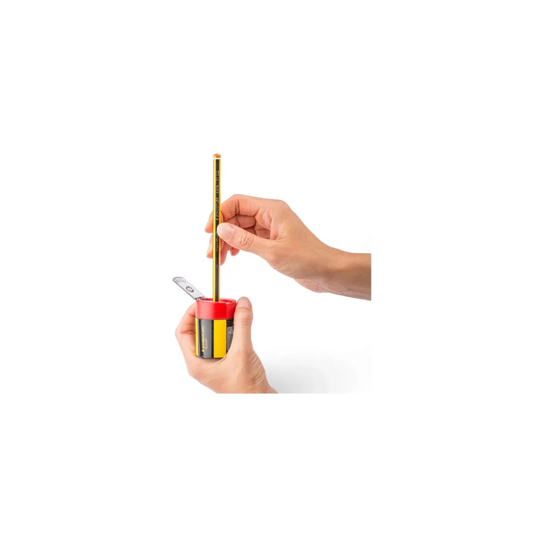 Staedtler Noris Design Tub Sharpener – 8.2mm, 23° Angle, Metal Insert, Safety Lock Price in Jordan Staedtler Noris Design Tub Sharpener – 8.2mm, 23° Angle, Metal Insert, Safety Lock - Buy Online in Jordan | OfficeJo