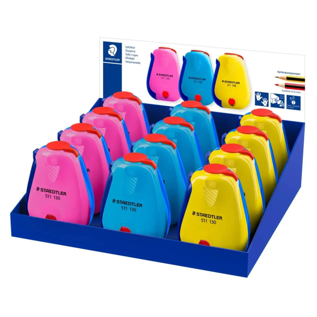 Staedtler Noris Tub Sharpener – Up to 8.2mm, Left & Right Handed, Graphite/Colour Switch Price in Jordan Staedtler Noris Tub Sharpener – Up to 8.2mm, Left & Right Handed, Graphite/Colour Switch - Buy Online in Jordan | OfficeJo