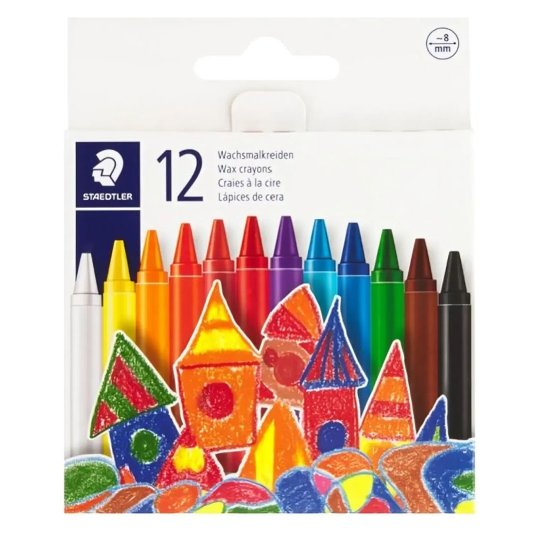 Staedtler Wax Crayons Pack of 12 – 8mm Round, Paper Sleeve, 12 Brilliant Colours Price in Jordan Staedtler Wax Crayons Pack of 12 – 8mm Round, Paper Sleeve, 12 Brilliant Colours - Buy Online in Jordan | OfficeJo
