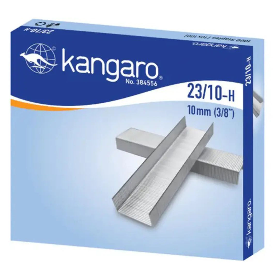 Kangaro 23/10-H Staple Pins Leg Length 10mm, 30–70 Page Capacity, Pack of 1000 Price in Jordan Kangaro 23/10-H Staple Pins Leg Length 10mm, 30–70 Page Capacity, Pack of 1000 - Buy Online in Jordan | OfficeJo