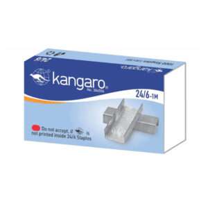 Kangaro Staple Pins 24/6 6mm Leg Length, 2-25 Page Capacity, Pack of 1000 Price in Jordan Kangaro Staple Pins 24/6 6mm Leg Length, 2-25 Page Capacity, Pack of 1000 - Buy Online in Jordan | OfficeJo