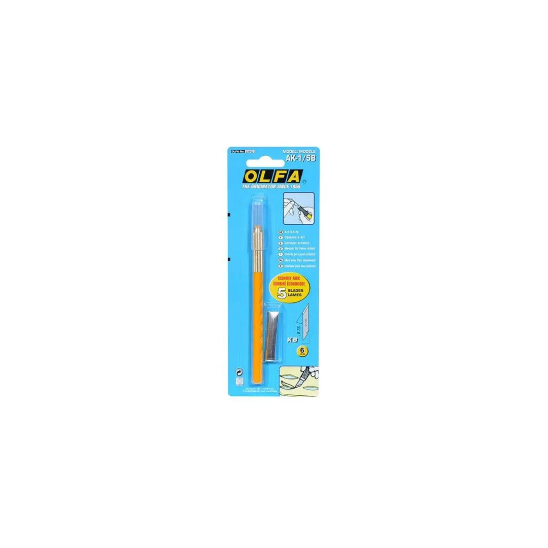Olfa AK-1/5B Art Knife Premium Carbon Steel Blade, 5 Replacement Blades, Quick-Spin Change Price in Jordan Olfa AK-1/5B Art Knife Premium Carbon Steel Blade, 5 Replacement Blades, Quick-Spin Change - Buy Online in Jordan | OfficeJo