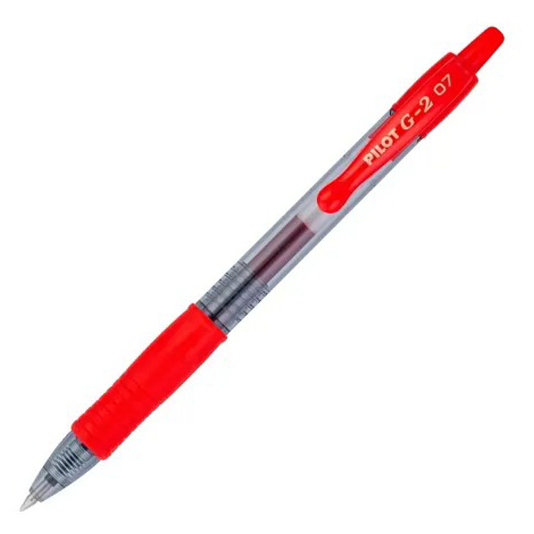 Pilot G-2 Gel Ink Rollerball Pen Medium Tip 0.7, Red, Retractable, Recycled Plastic Price in Jordan Pilot G-2 Gel Ink Rollerball Pen Medium Tip 0.7, Red, Retractable, Recycled Plastic - Buy Online in Jordan | OfficeJo