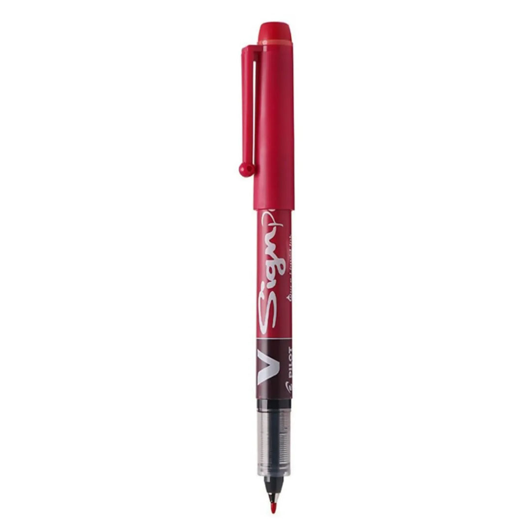Pilot Signature V Pen Red 0.6mm Line, Liquid Ink, Soft Polyacetal Tip, Made in Japan Price in Jordan Pilot Signature V Pen Red 0.6mm Line, Liquid Ink, Soft Polyacetal Tip, Made in Japan - Buy Online in Jordan | OfficeJo