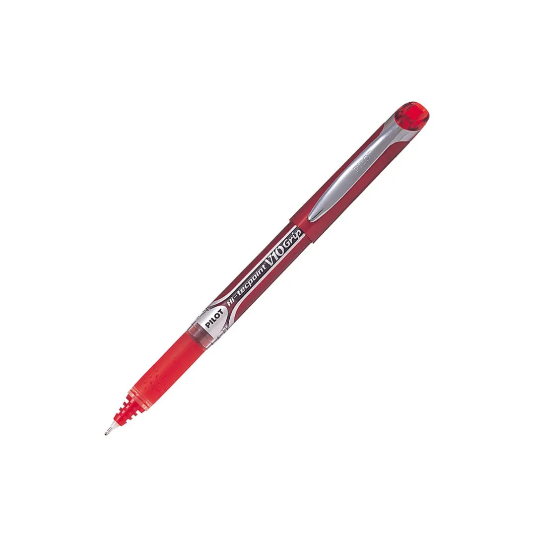 Pilot Hi-Tecpoint V10 Grip Liquid Ink Pen 1.0mm Tip, Red, Waterproof, Made in Japan Price in Jordan Pilot Hi-Tecpoint V10 Grip Liquid Ink Pen 1.0mm Tip, Red, Waterproof, Made in Japan - Buy Online in Jordan | OfficeJo