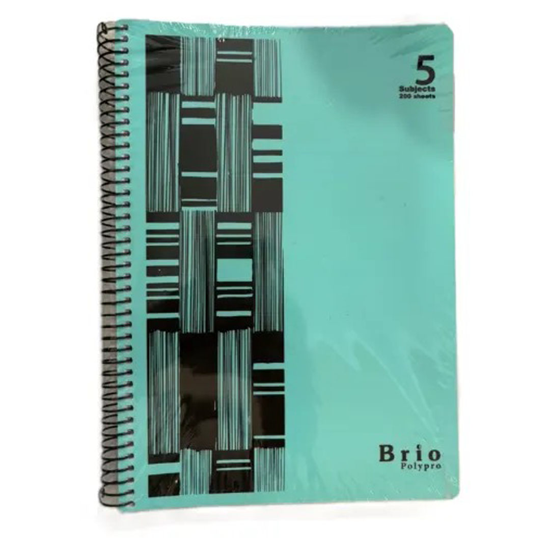 Bassile PolyPro 5 Subject Spiral Notebook 200 Sheets, 18.5x26cm, Water Resistant Cover Price in Jordan Bassile PolyPro 5 Subject Spiral Notebook 200 Sheets, 18.5x26cm, Water Resistant Cover - Buy Online in Jordan | OfficeJo