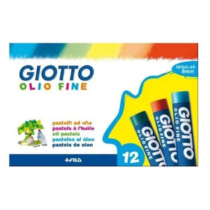 GIOTTO Oil Pastel Fine 9mm Tip, Pack of 12, Non-Toxic, High Color Brilliance - Buy Online in Jordan | OfficeJo