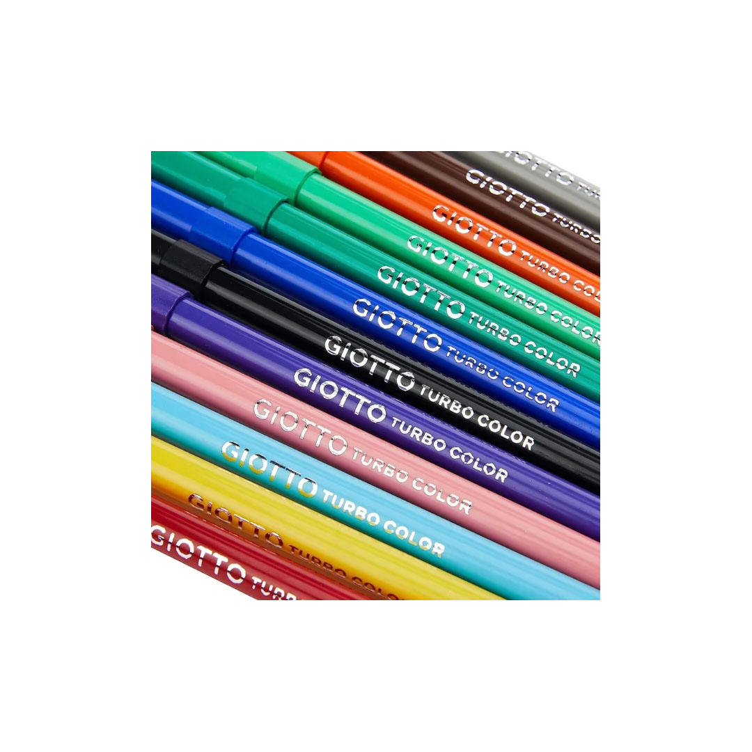 GIOTTO Turbo Color Felt Tip Fibre Pens 2.8mm Pack of 12, Washable, Assorted Colours Price in Jordan GIOTTO Turbo Color Felt Tip Fibre Pens 2.8mm Pack of 12, Washable, Assorted Colours - Buy Online in Jordan | OfficeJo