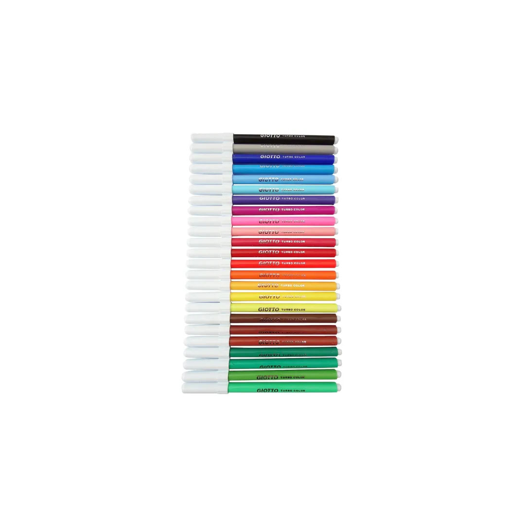 GIOTTO Turbo Color Felt Tip Fibre Pens 2.8mm Pack of 24, Washable, Made in Italy Price in Jordan GIOTTO Turbo Color Felt Tip Fibre Pens 2.8mm Pack of 24, Washable, Made in Italy - Buy Online in Jordan | OfficeJo